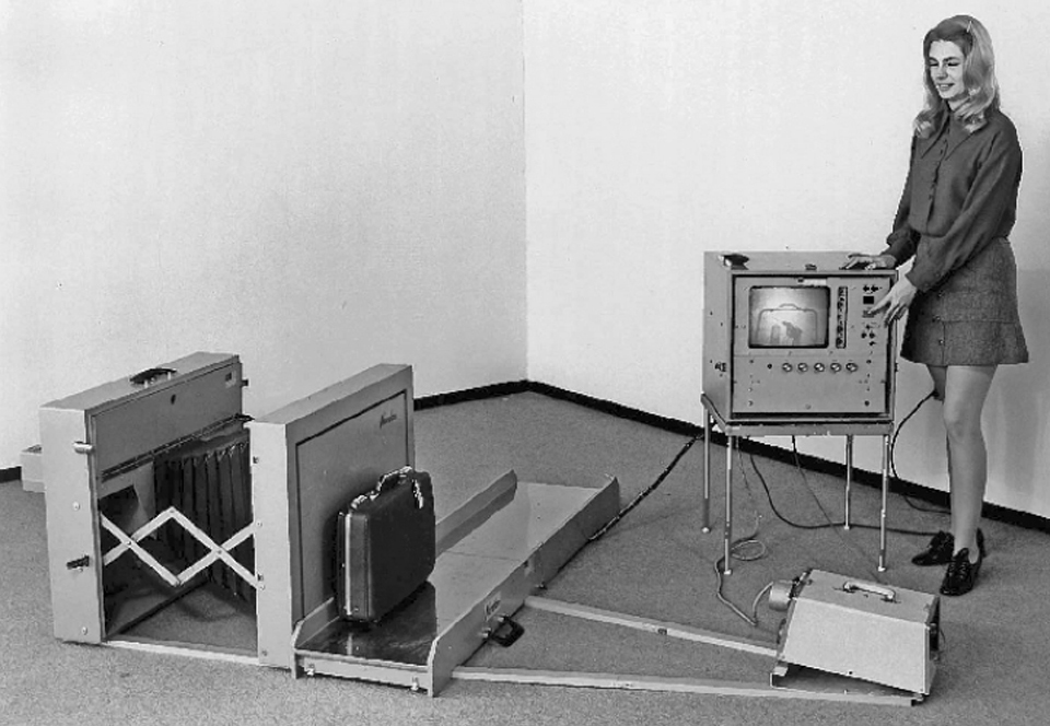 22. The Philips Norelco Saferay, the first X-ray machine to be approved by the Federal Aviation Administration. Even at the height of the epidemic, the airlines resisted calls to physically screen all passengers.